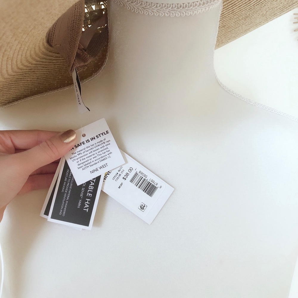 Brand New Nine West Packable Floppy Hat - Picture 4 of 4